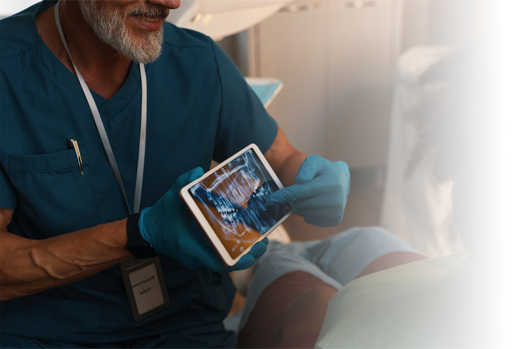 Discussing medical images with patient