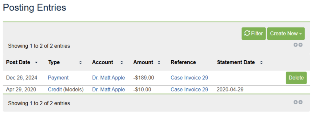 Labnext payments view